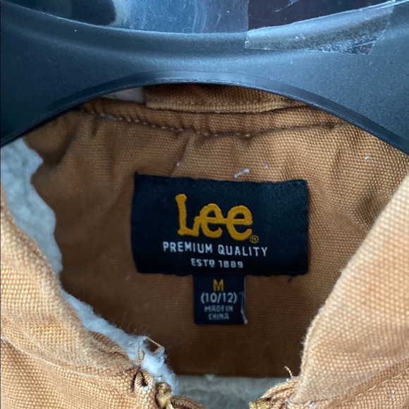 Lee Kids Brown Hooded Quilted Vest size 10/12 M - Picture 2 of 4